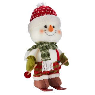 For Living Fabric Christmas On Skis Sports Snowman Décor, 5 1/2-in | Canadian Tire
