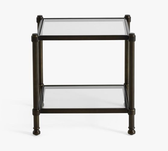 Everson Square Glass Side Table (22.5") | Pottery Barn (US)