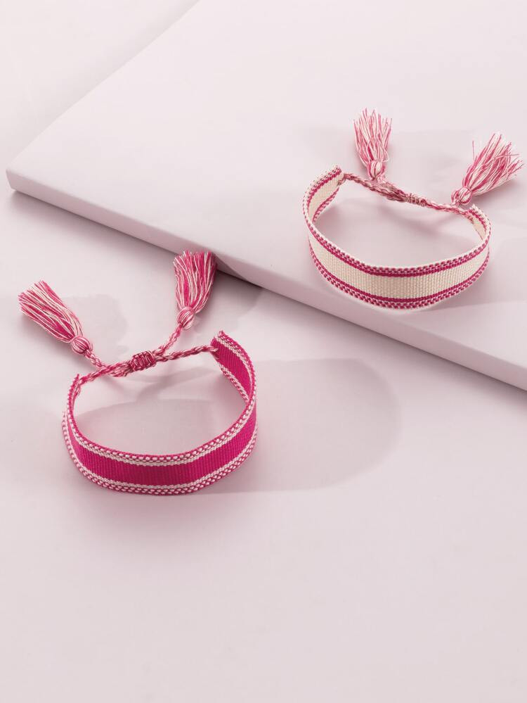 2pcs Tassel Decor Bracelet | SHEIN