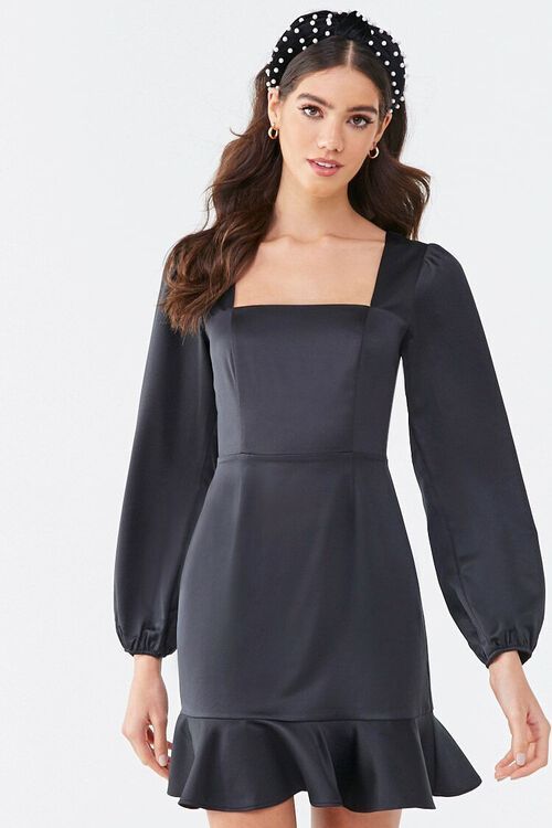 Flounce Satin Mini Dress | Forever 21 (US)