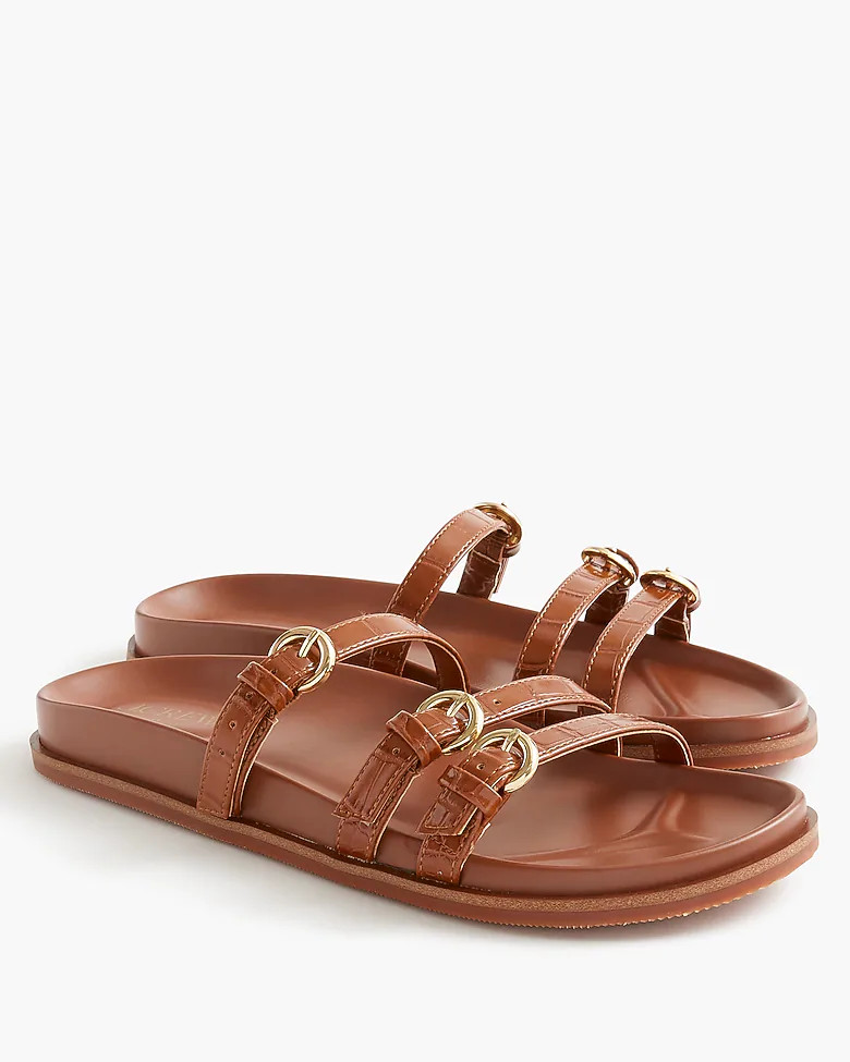 Three-strap slide sandals | J.Crew Factory