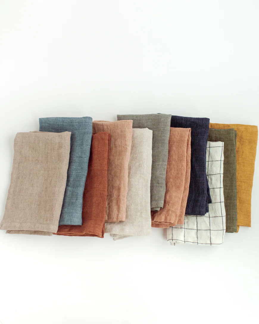 Stone Washed Linen Dinner Napkins | Creative Women