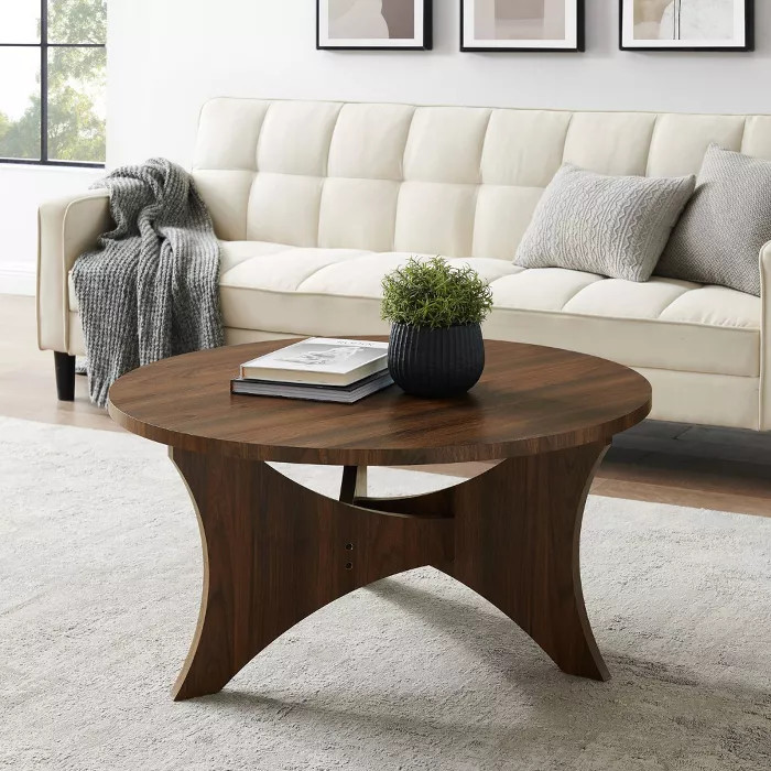 Carraway Mid-Century Modern Round Coffee Table - Saracina Home | Target