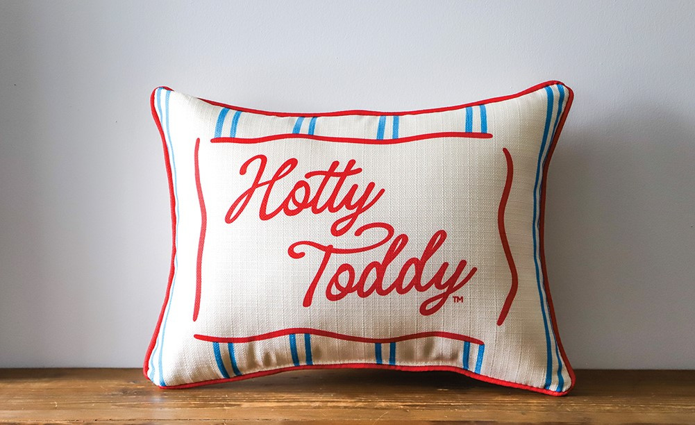 Hotty Toddy Collegiate Stripe Pillow | Little Birdie | Little Birdie