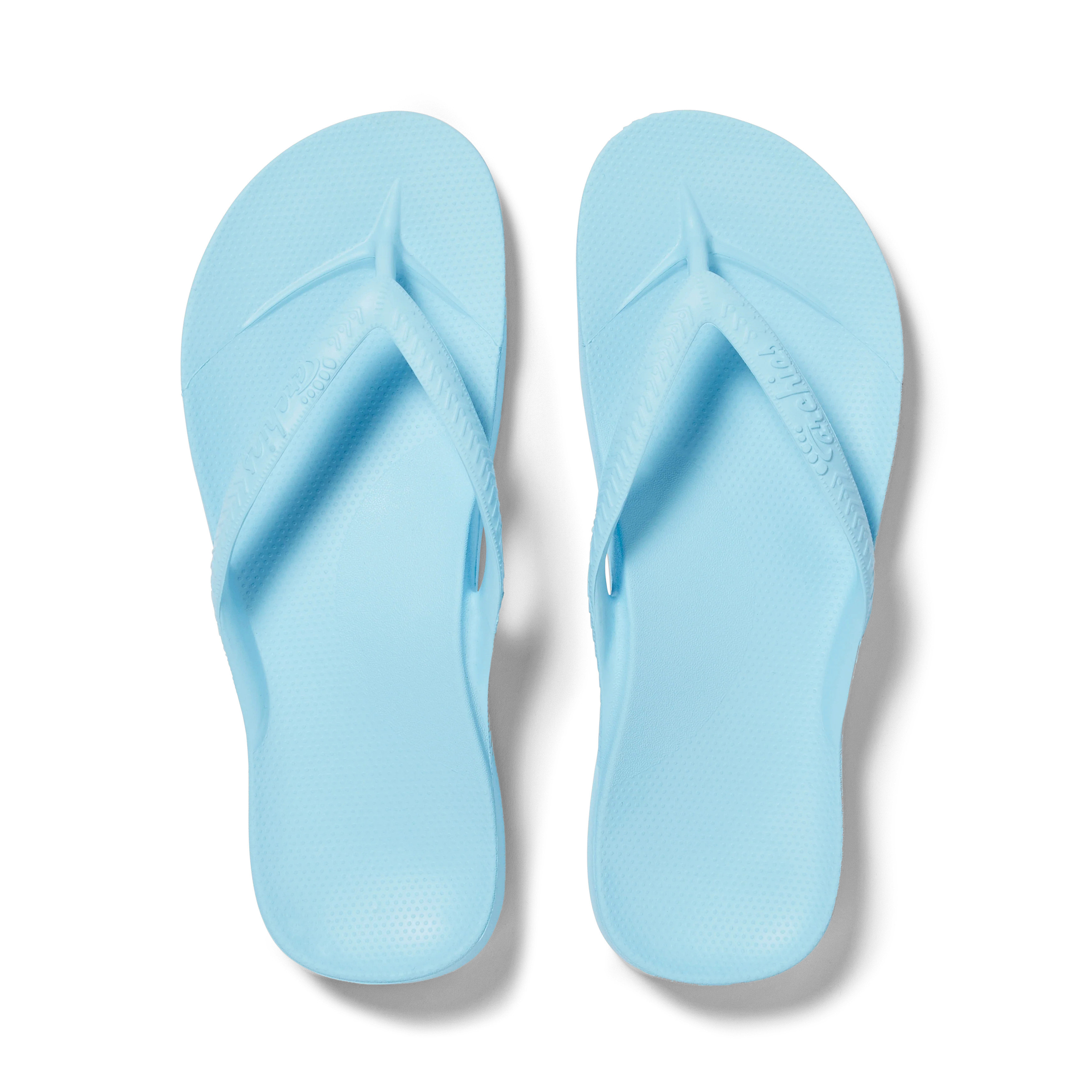 Arch Support Flip Flops - Classic - Sky Blue | Archies Footwear US