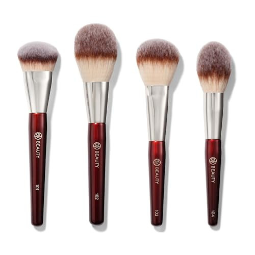 BK BEAUTY - ESSENTIALS FACE BRUSH SET (4PC) - Professional Makeup Brush Set for Liquid or Cream Foundations, Powder, Bronzer, Blush | Premium Makeup Brushes for Flawless Application | Amazon (US)