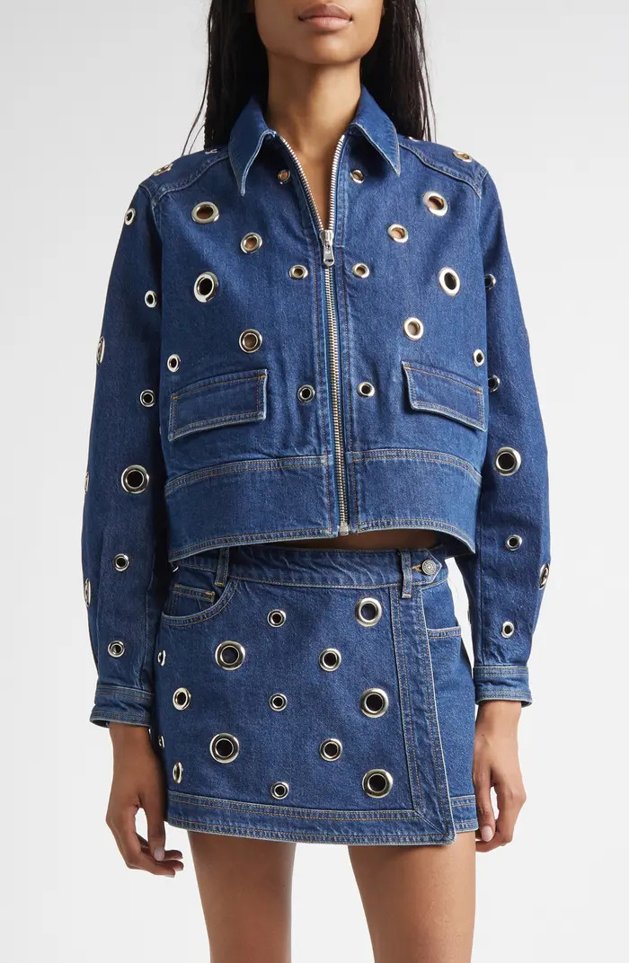 Harriet Denim Grommet Jacket | Nordstrom