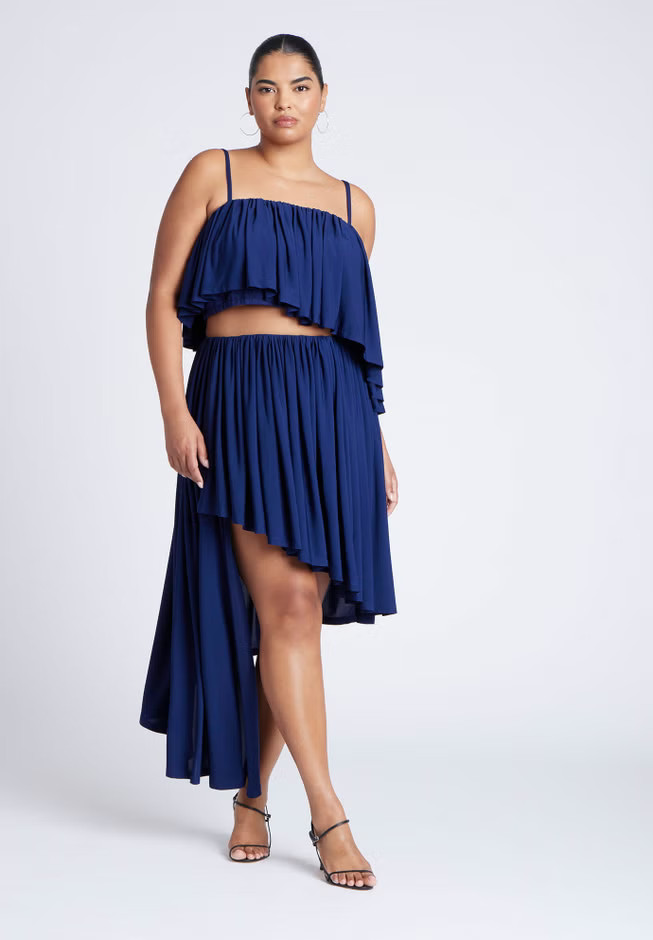 Cascading Asym Skirt | Eloquii