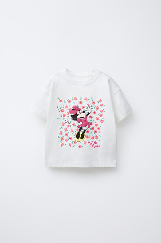 MINNIE MOUSE © DISNEY EMBOSSED FLORAL T-SHIRT | Zara US