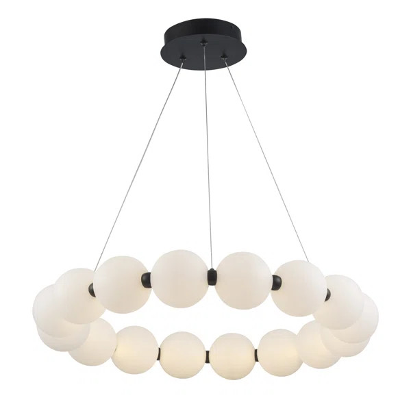 Minza 21 - Light Acrylic Dimmable LED Wagon Wheel Chandelier | Wayfair North America