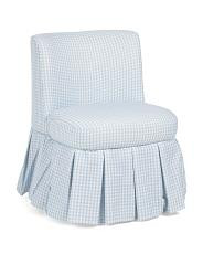 21x29 Poppi Gingham Pleated Skirt Accent Chair | TJ Maxx