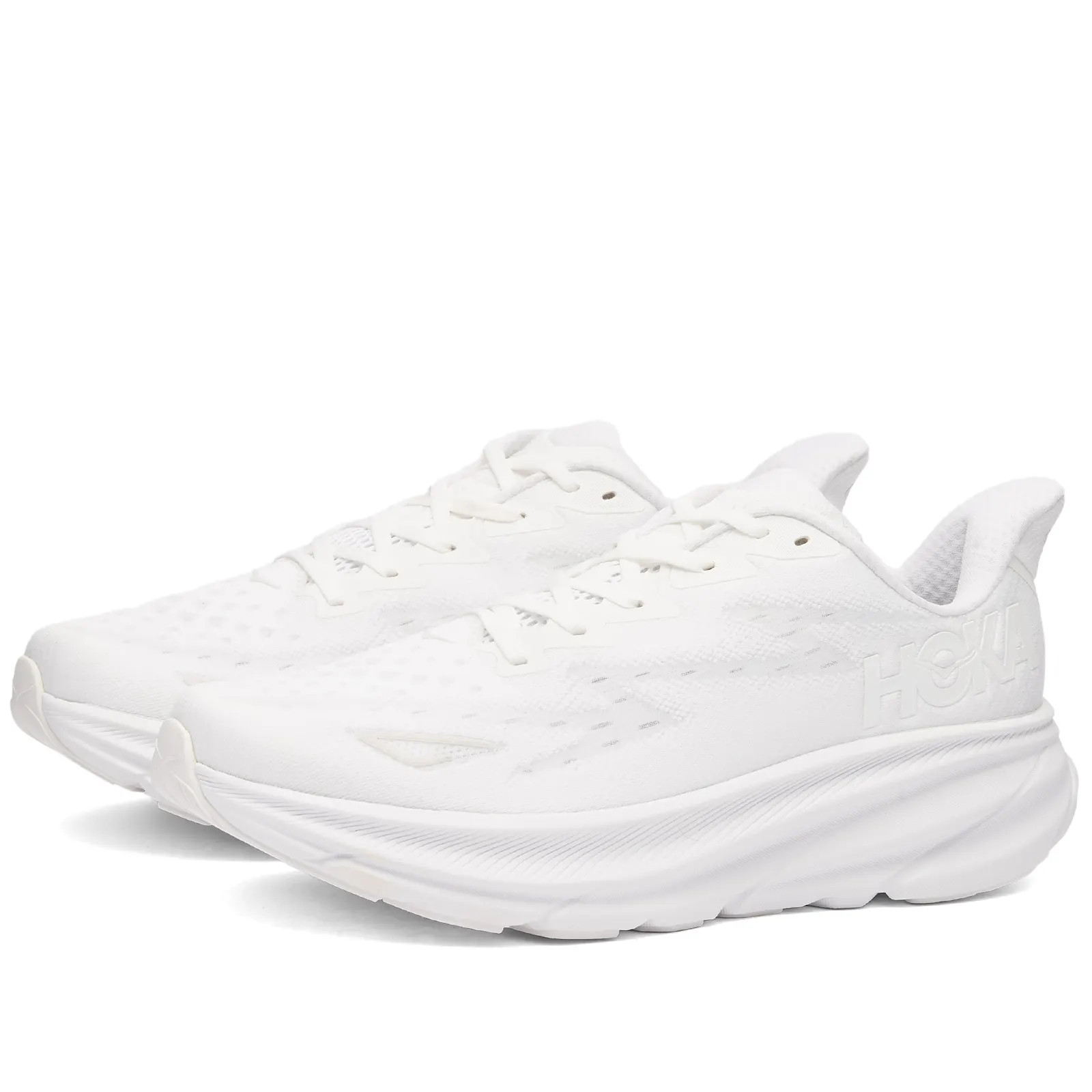 HOKA ONE ONE Clifton 9 White & White | END. | End Clothing (UK & IE)