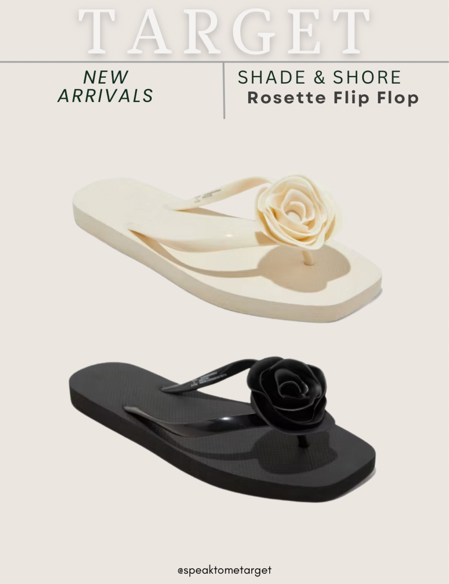 New at Target! Shade & Shore Rosette flip flop 

#LTKShoeCrush #LTKFindsUnder50 #LTKStyleTip