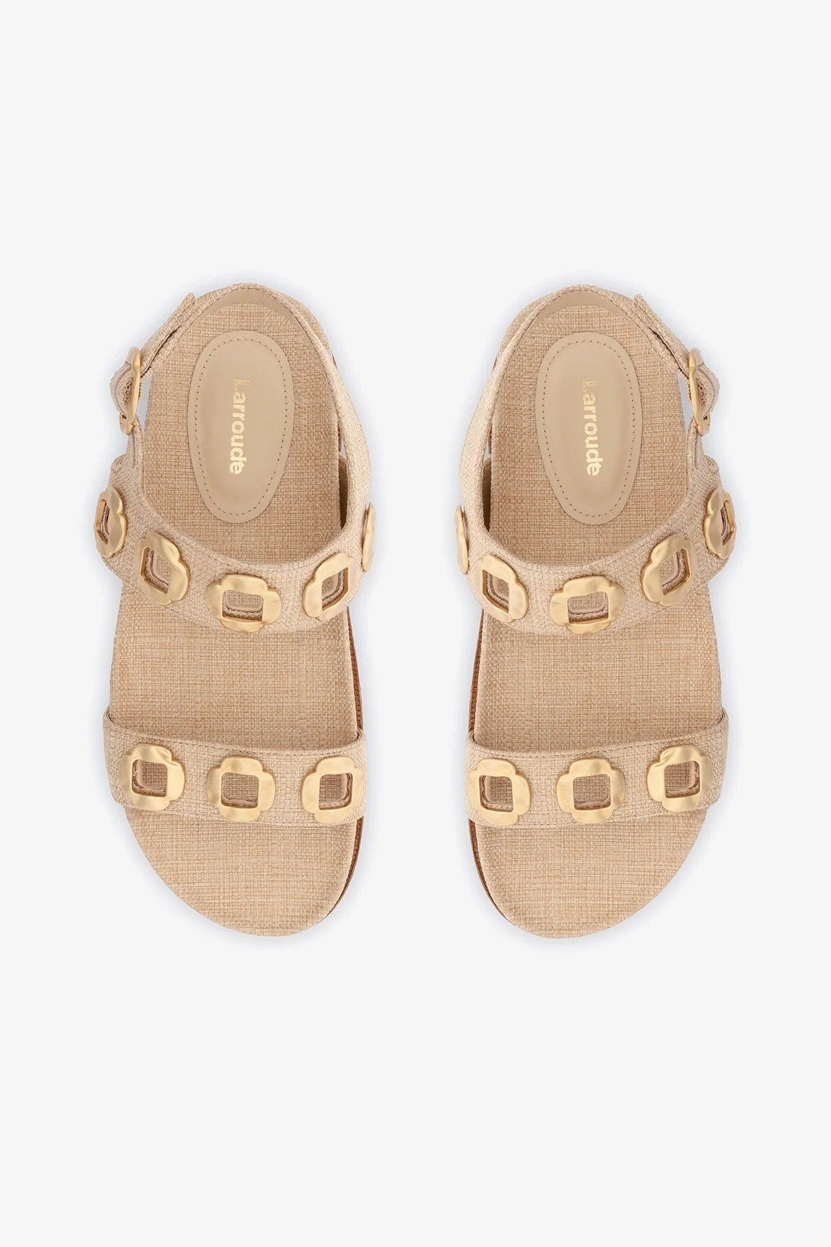 Milan Sport Sandal In Beige Raffia | Larroude