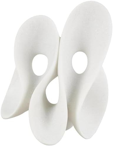 Deco 79 Polystone Abstract Decorative Sculpture Wavy Shaped Home Decor Statue with Cutouts and Sp... | Amazon (US)