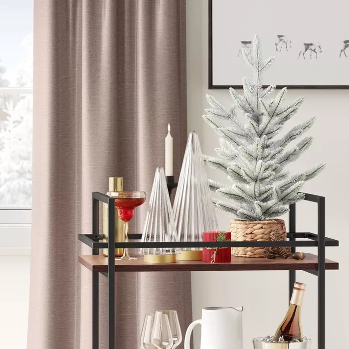 24" Flocked Tree in a Basket - Threshold™ | Target