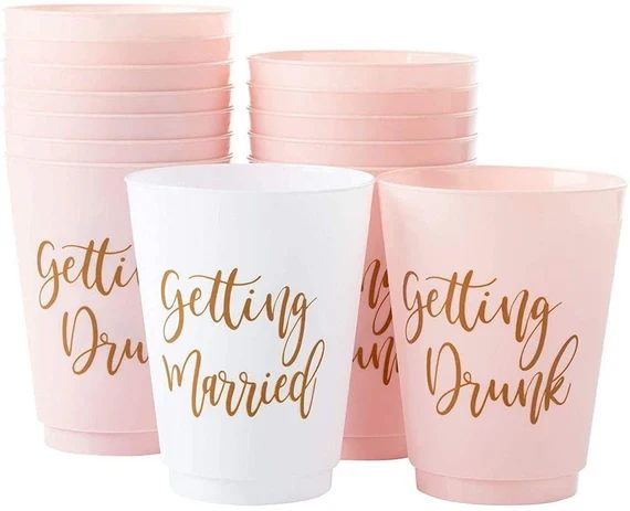 15Pcs Bachelorette Party | Cups Favors Gift | 16Oz Reusable Cups | Wedding Stadium | Engagement P... | Etsy (US)