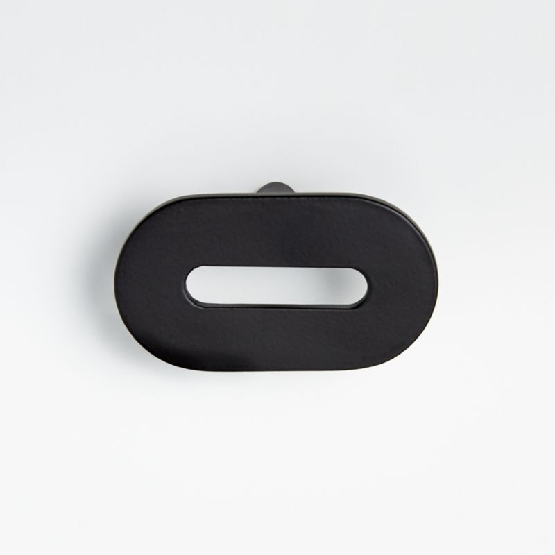 Ronna Matte Black Open Knob + Reviews | Crate & Barrel | Crate & Barrel