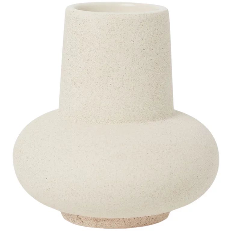 White Ceramic Vase, Small Vase, Modern vase, Boho Vase, Decorative Vase, Modern Farmhouse Decor, ... | Walmart (US)