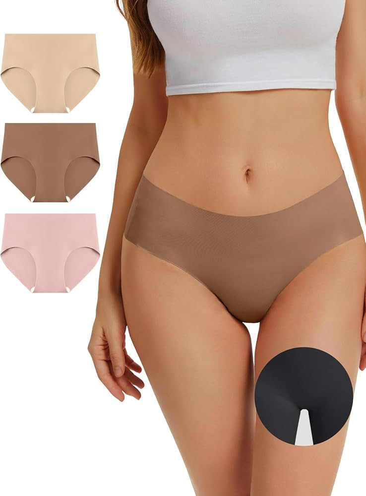 OVRUNS Camel Toe Proof Underwear for Women 3 Pack Cameltoe Concealer Underwear Seamless No Show P... | Amazon (US)