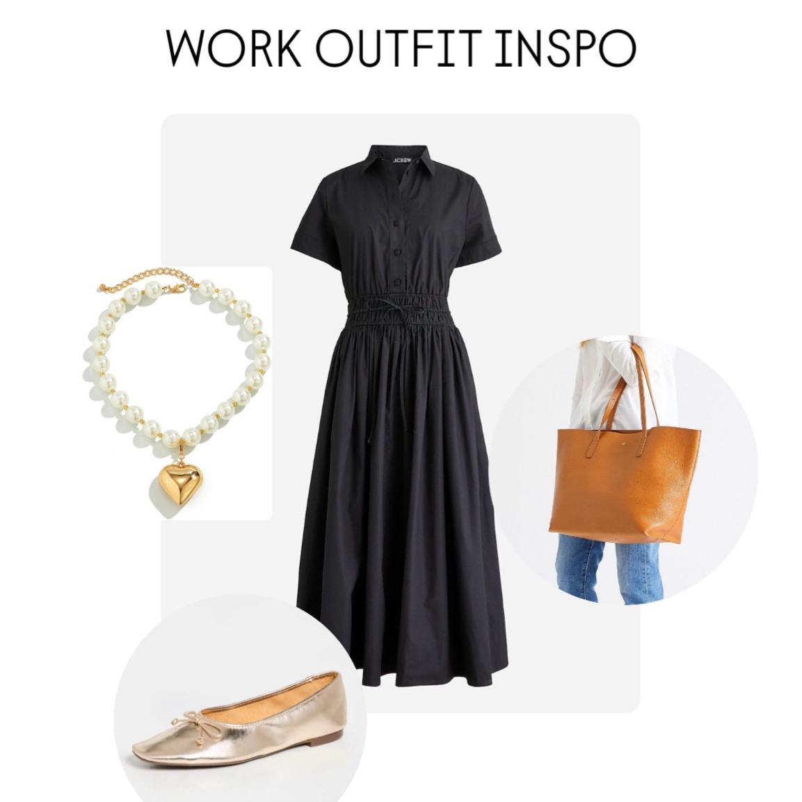 Work Outfit Inspo Pt. 1 ✨

1. Fall workwear inspiration
2. Black work dress ideas
3. Professional work tote
4. Stylish work bag for women
5. Amazon jewelry for work
6. Office-friendly gold ballet flats
7. Comfortable work shoes
8. Trendy fall work outfits
9. Elegant black dresses for office
10. Best work bags for professionals