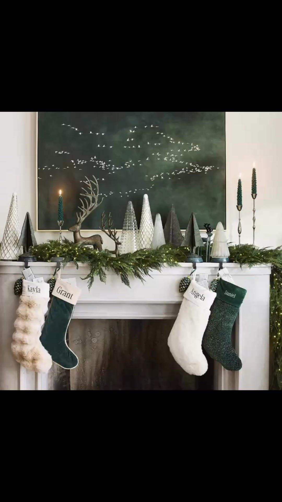 Neutral Christmas mantel decor

Green, white, miniature tree, holiday, living room decor, Christmas stockings, garland, reindeer, deer, candle holders, wall art, faux fur, organic modern, minimalist, transitional, neutral color palette, 2025 trend, crate & barrel, restoration hardware style #LTKHoliday #LTKFamily #LTKStyletip

#LTKFindsUnder50 #LTKSaleAlert #LTKHome