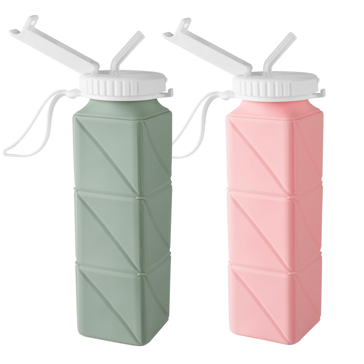 Opard Collapsible Water Bottles BPA Free Leak Proof Foldable Silicone Bottle with Anti-Collapse R... | Amazon (US)
