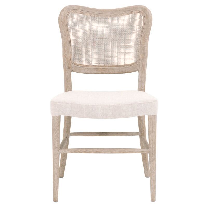 S/2 Sullivan Cane Dining Chairs, Bisque Linen | One Kings Lane