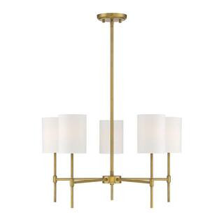 Savoy House 5-Light Natural Brass Chandelier M10067NB - The Home Depot | The Home Depot