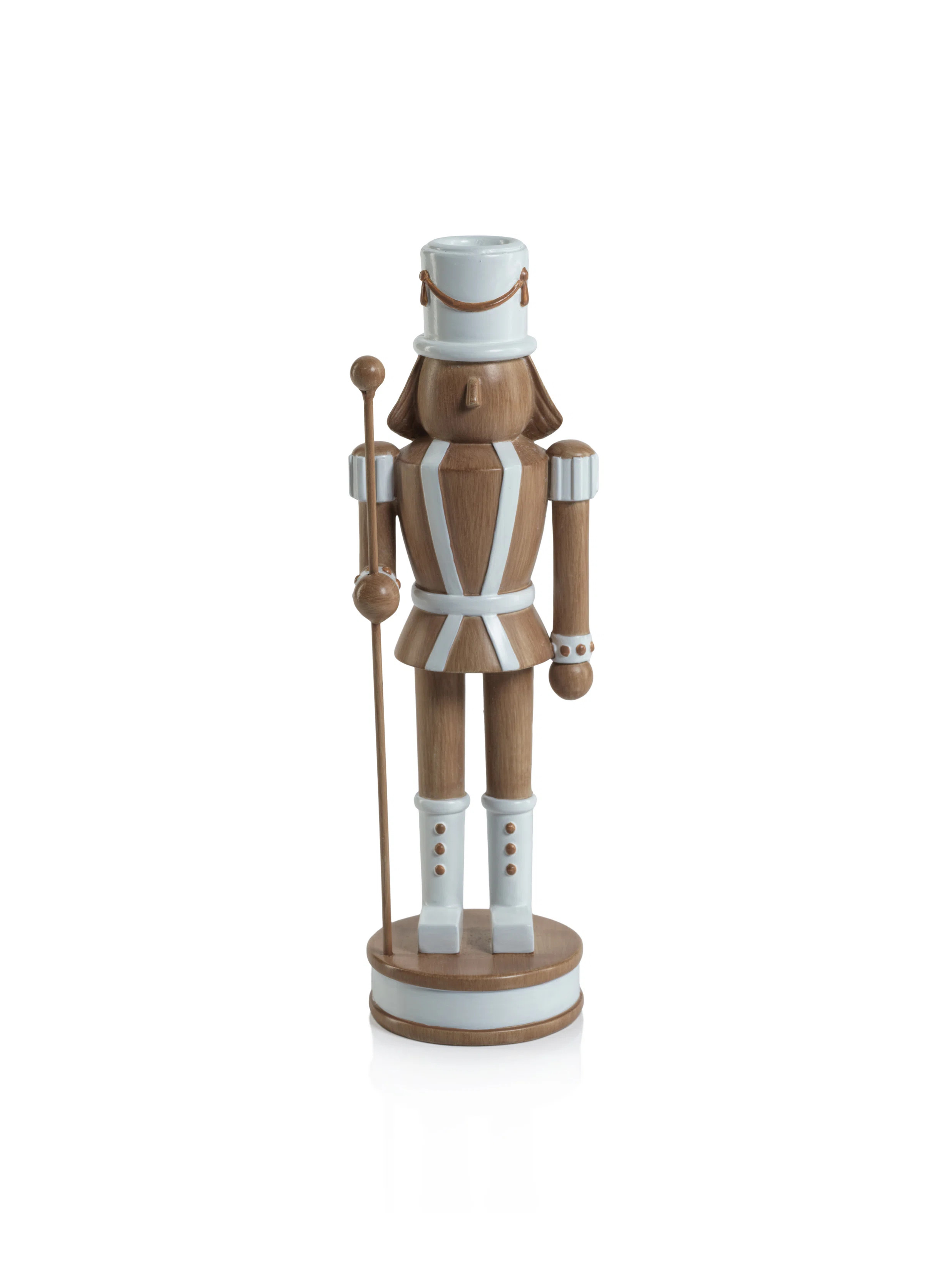 Erie 9.75" Tall Nutcracker with Pole Taper Candle Holder | Wayfair North America