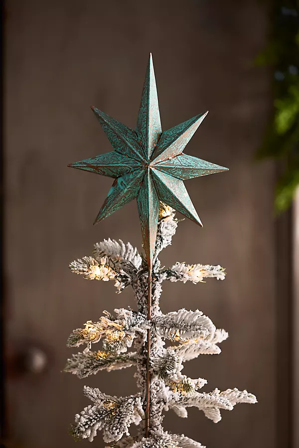 Verdigris Star Tree Topper | Anthropologie (US)