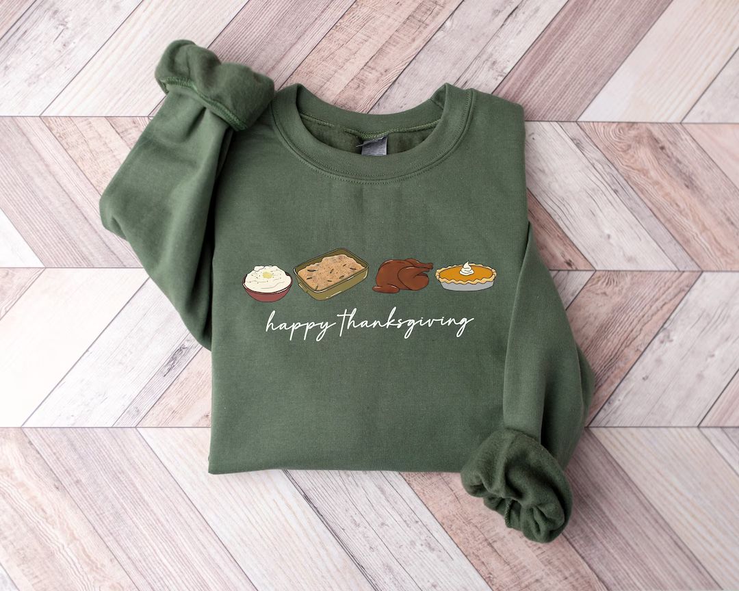 Retro Thanksgiving Sweater Inspired Fall Crewneck Fall - Etsy | Etsy (US)