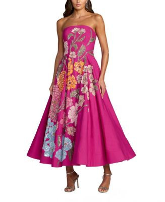 Strapless Floral Embellished Midi Dress | Bloomingdale's (US)