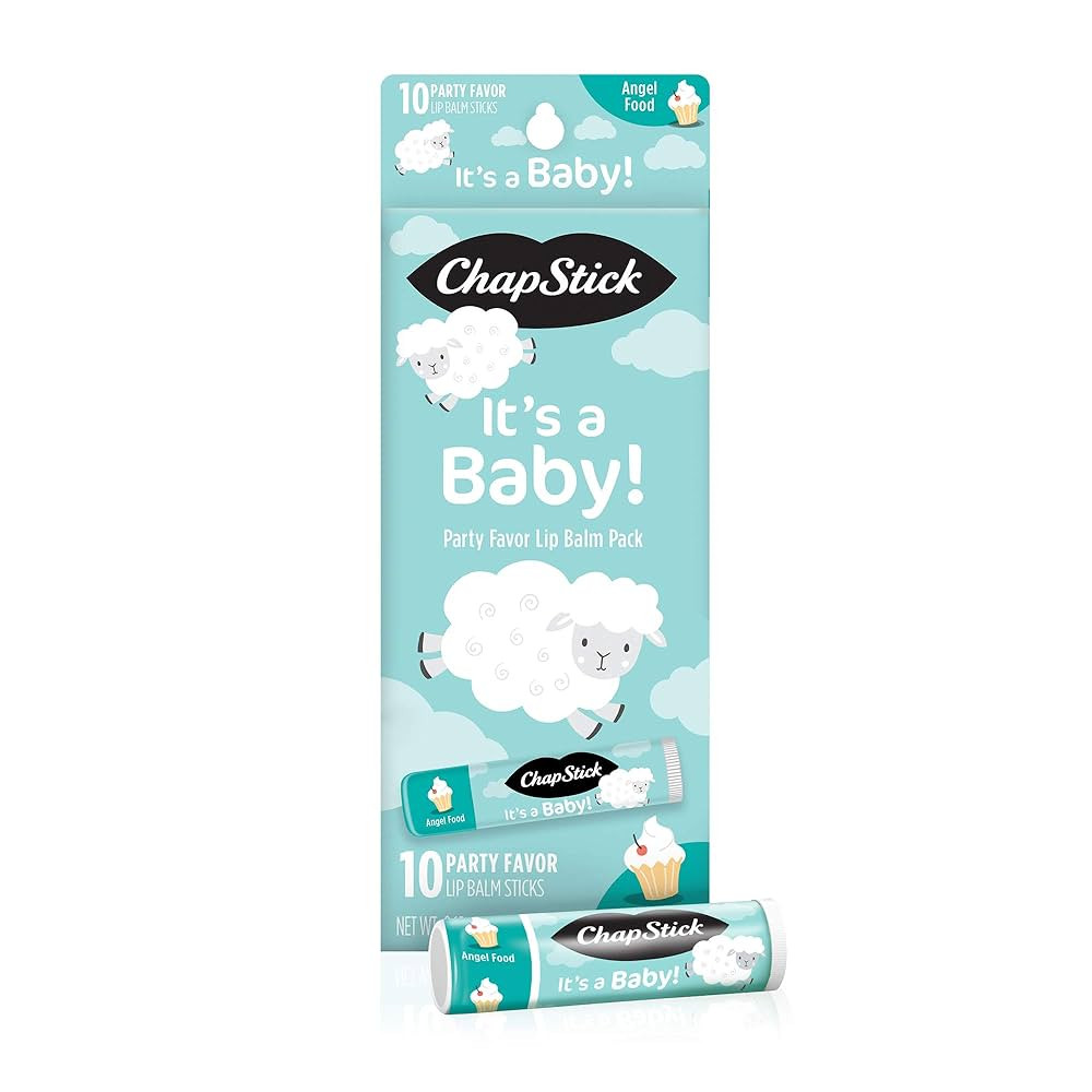 Chapstick Party Favor Lip Balm Gift Pack It's a Baby 10 sticks 0.15 oz each, Cream White | Amazon (US)