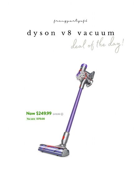 Upgrade your vacuum or gift this Dyson to that special someone! 😉 This is a great deal on the v8 Dyson. I wouldn’t be able to live without our vacuum! Perfect if you have messy toddlers and/or pets!

#LTKsalealert #LTKhome #LTKGiftGuide