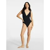 Time and Tru Women's and Women’s Plus Ribbed Plunge One-Piece Swimsuit, Sizes XS-3X | Walmart (US)