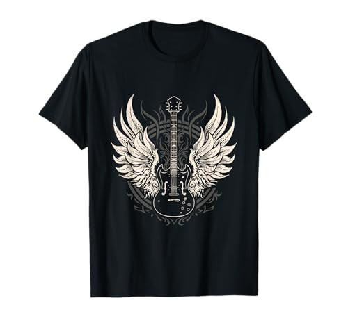 Vintage Guitar Wings Retro 80s Rock & Roll Music Tees T Shirts for Men and Women | Amazon (US)