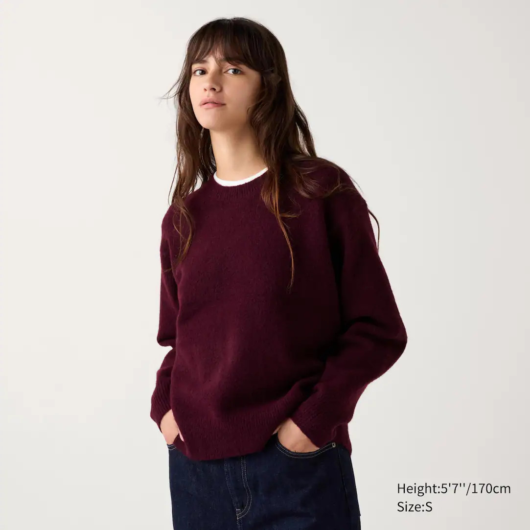 Soufflé Yarn Strickpullover (Rundhals) | UNIQLO (DE)