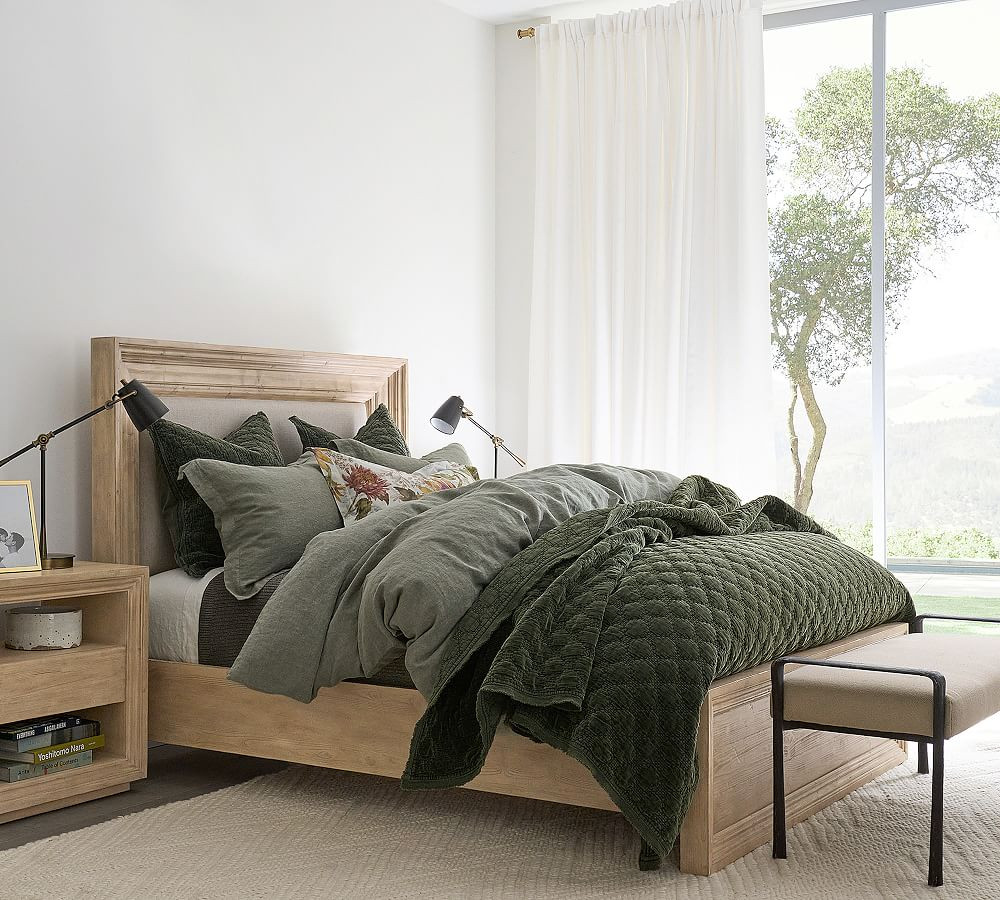 Velvet Lattice Handcrafted Quilt | Pottery Barn (US)