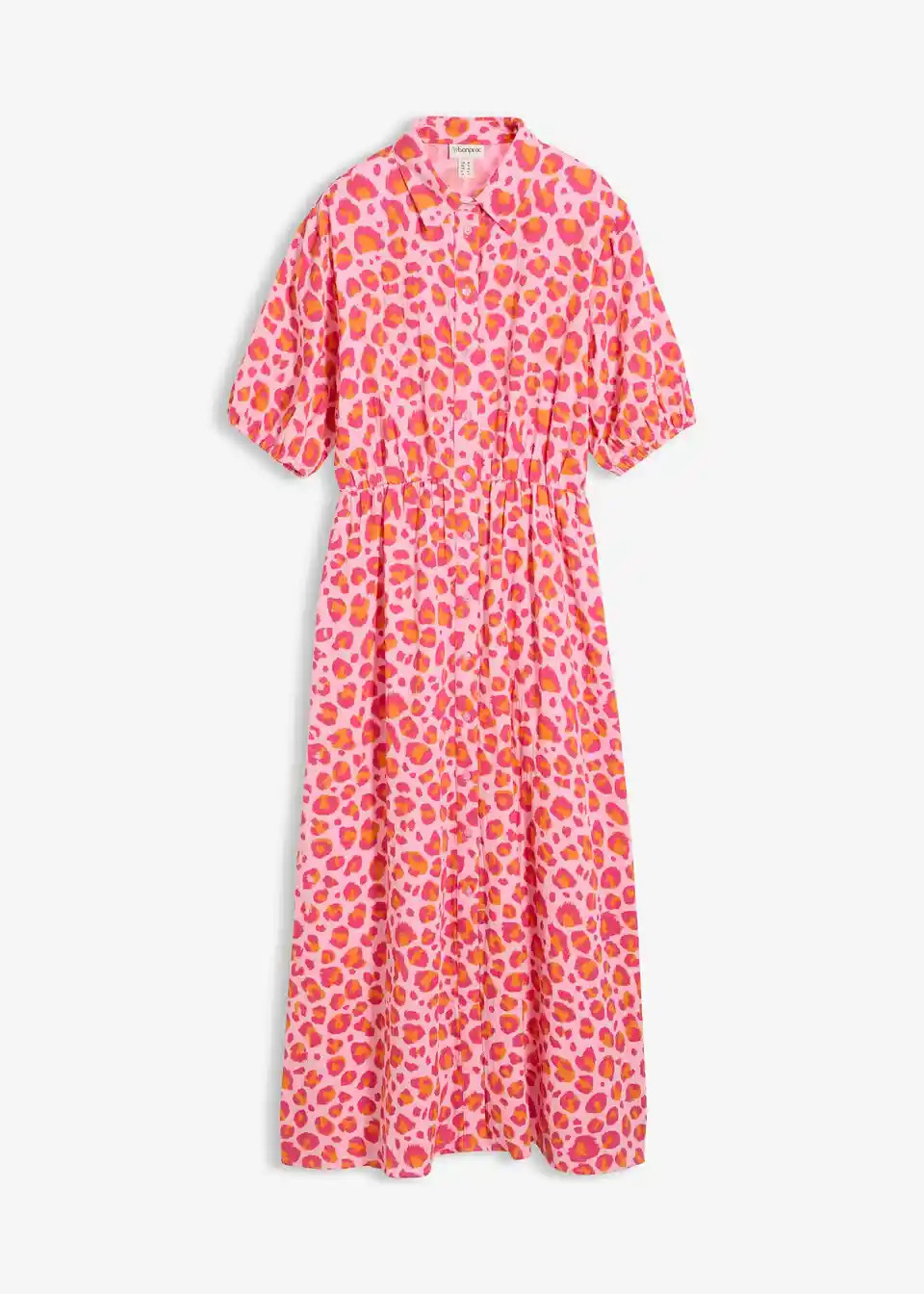 Modisches Blusenkleid aus luftigem Musselin, bedruckt - rosa | Bonprix DE