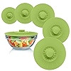 Silicone Bowl Lids Blue Set of 5 Reusable Suction Seal Covers for Bowls, Pots, Cups. Food Safe. N... | Amazon (US)