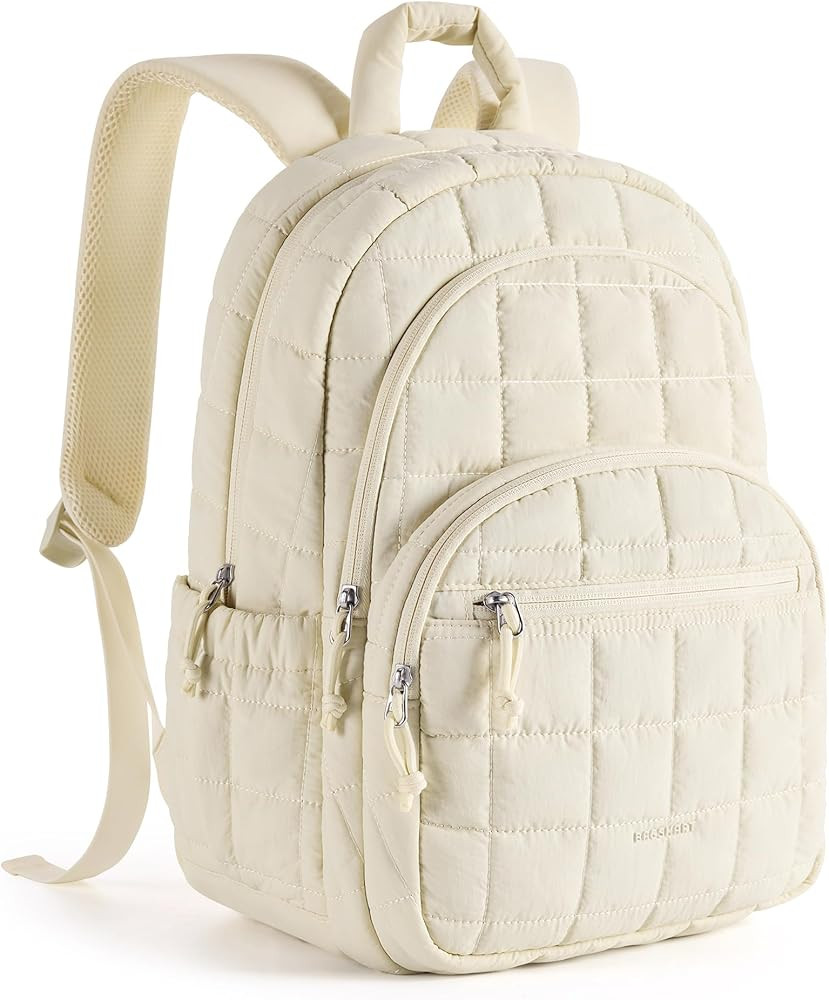 BAGSMART College Laptop Backpack, Travel Backpack for Women, Quilted Casual Daypack, Water-Resist... | Amazon (US)