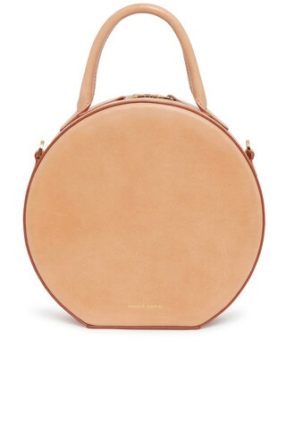 Mansur Gavriel Vegetable Tanned Circle Crossbody in Cammello | FWRD 