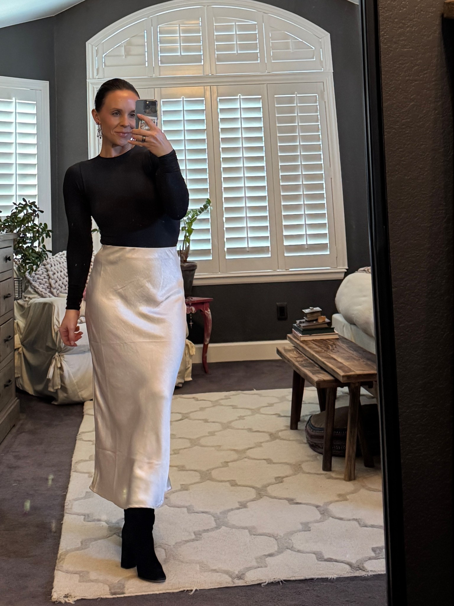 the easiest way to be comfortable + elegant? A body suit and a slip skirt 🤩

#LTKParties #LTKStyleTip #LTKPetite