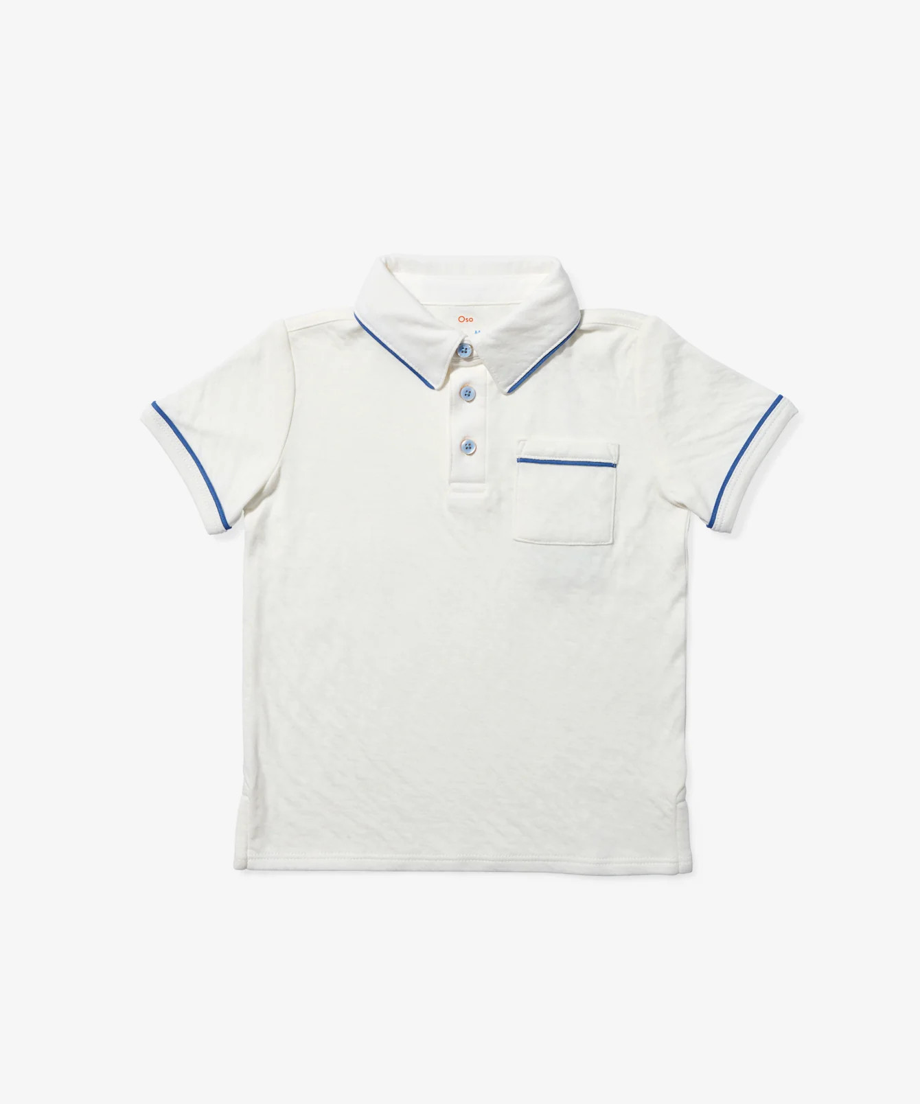 Children's Polo Shirt in Navy Piping | Oso & Me | Oso & Me