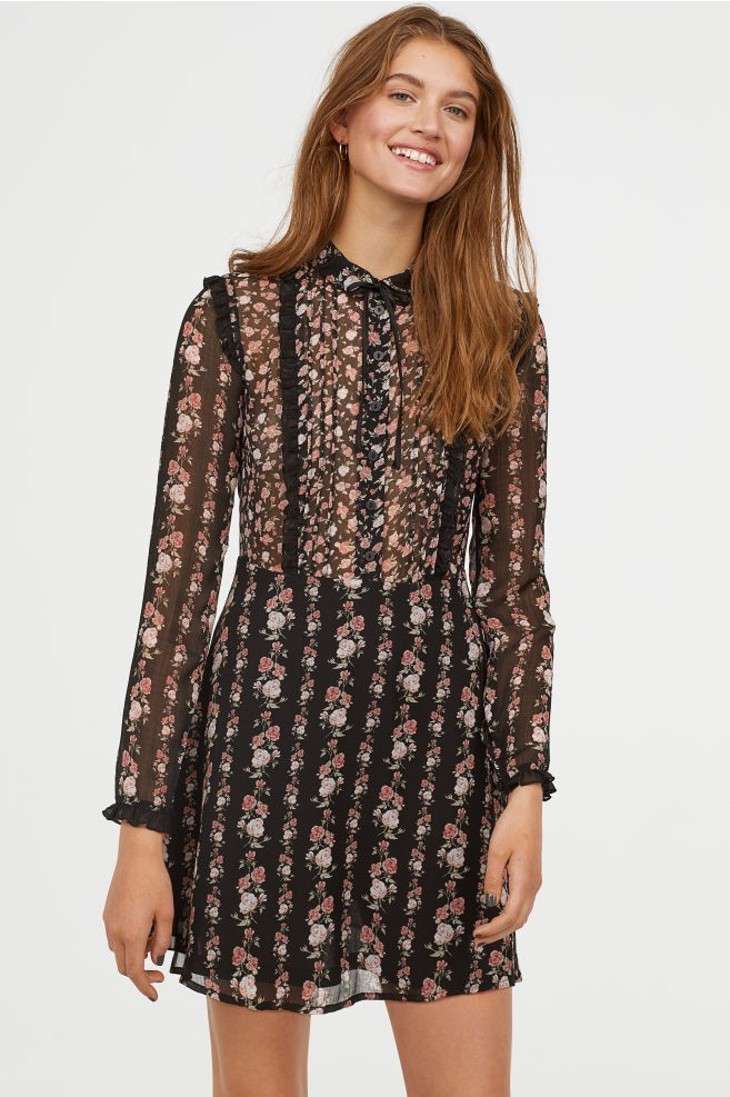 Ruffled Chiffon Dress | H&M (US + CA)