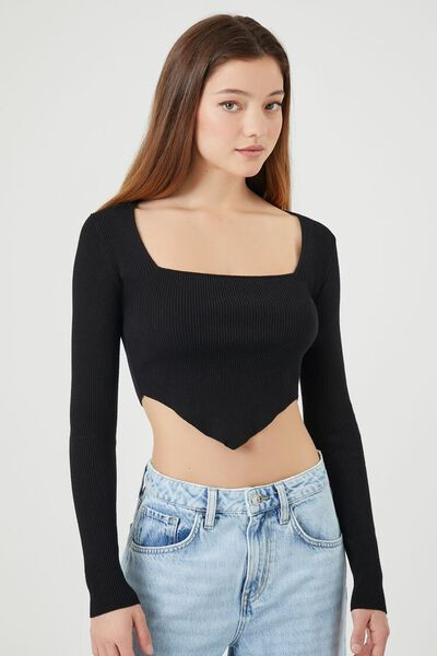 Ribbed Knit Cropped Sweater | Forever 21