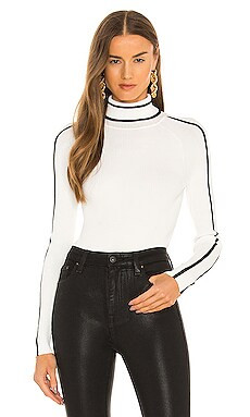 MILLY Racer Stripe Top in Ecru & Black from Revolve.com | Revolve Clothing (Global)