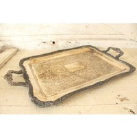 Vintage Silver Plated Serving Tray With Fancy Handles - 1960S Rectangular with Double Mid Century Hostess Gift | Etsy (US)