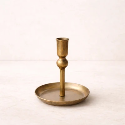 Mini Gold Plate Candle Holder | luxe bCO